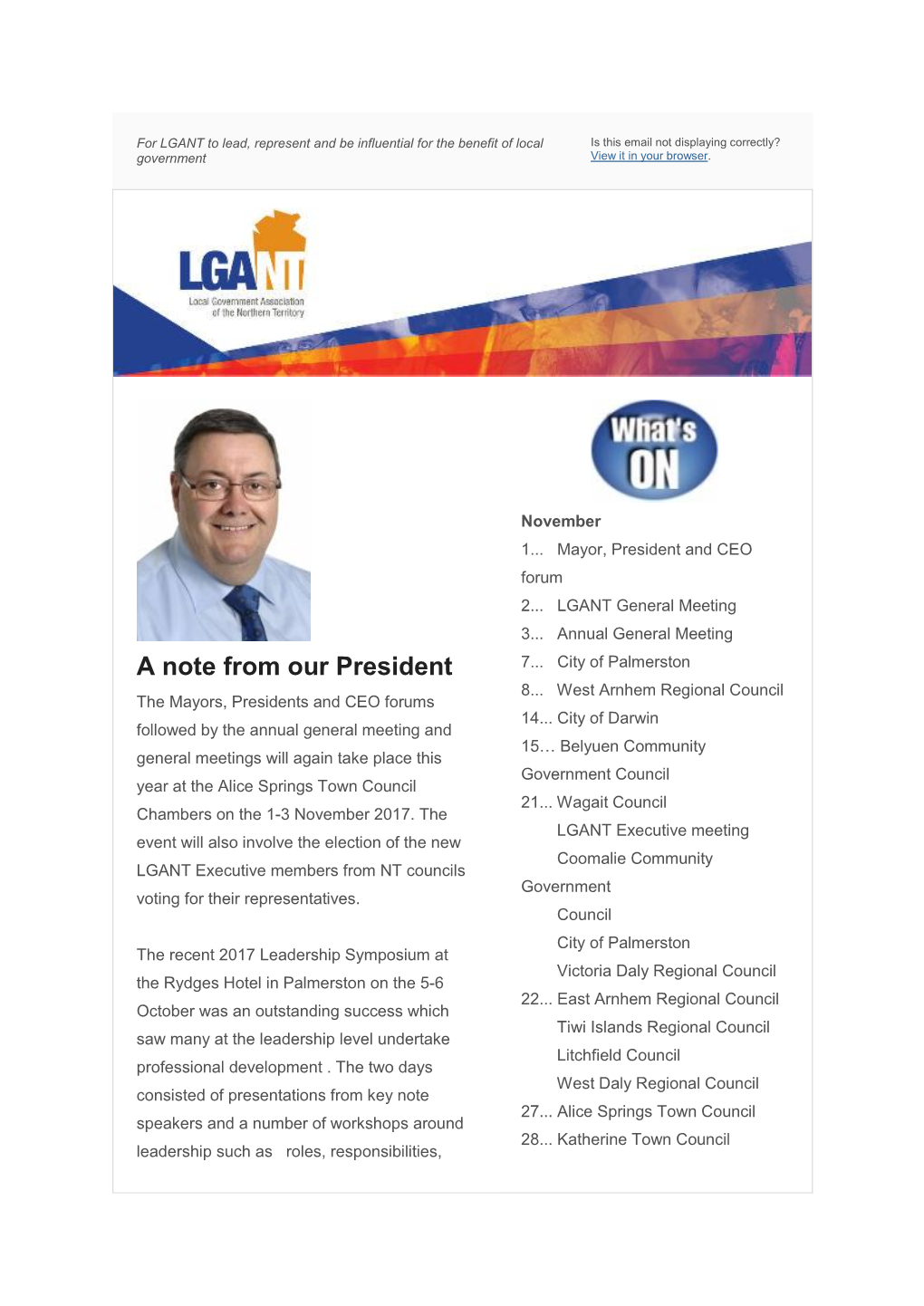 2017-10-31 LGANT Newsletter