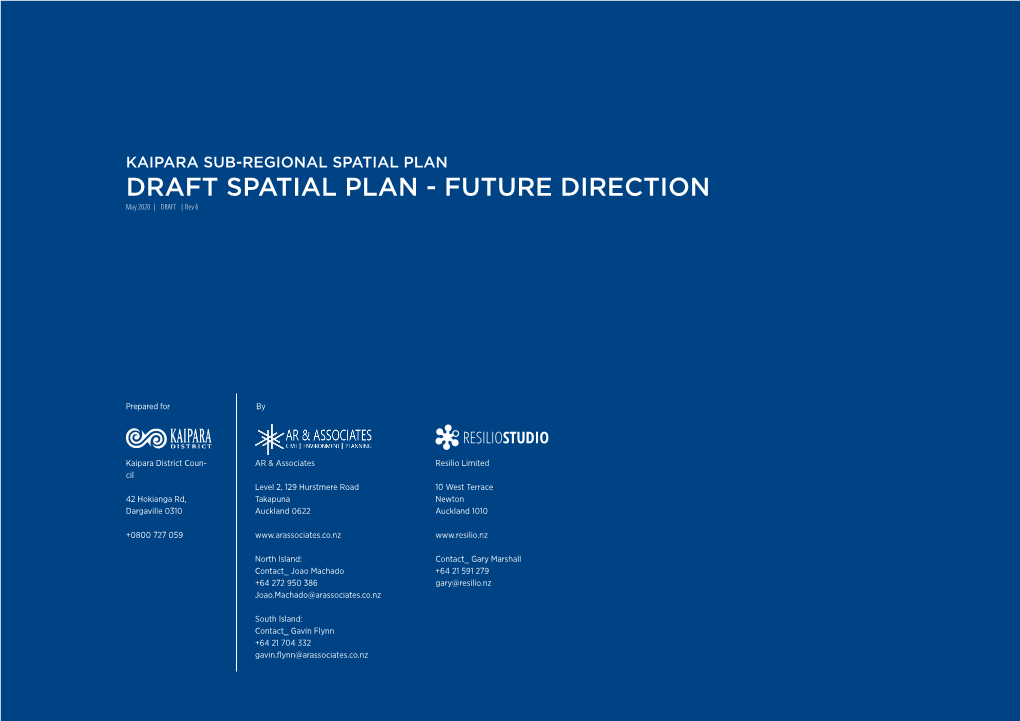 DRAFT SPATIAL PLAN - FUTURE DIRECTION May 2020 | DRAFT | Rev 6
