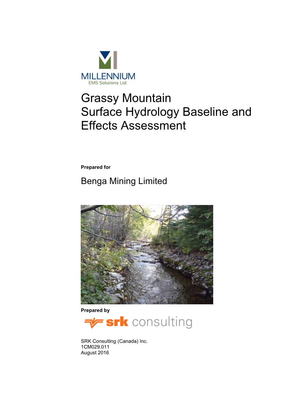 Grassy Mountain Surface Hydrology Baseline and Effects Assessment