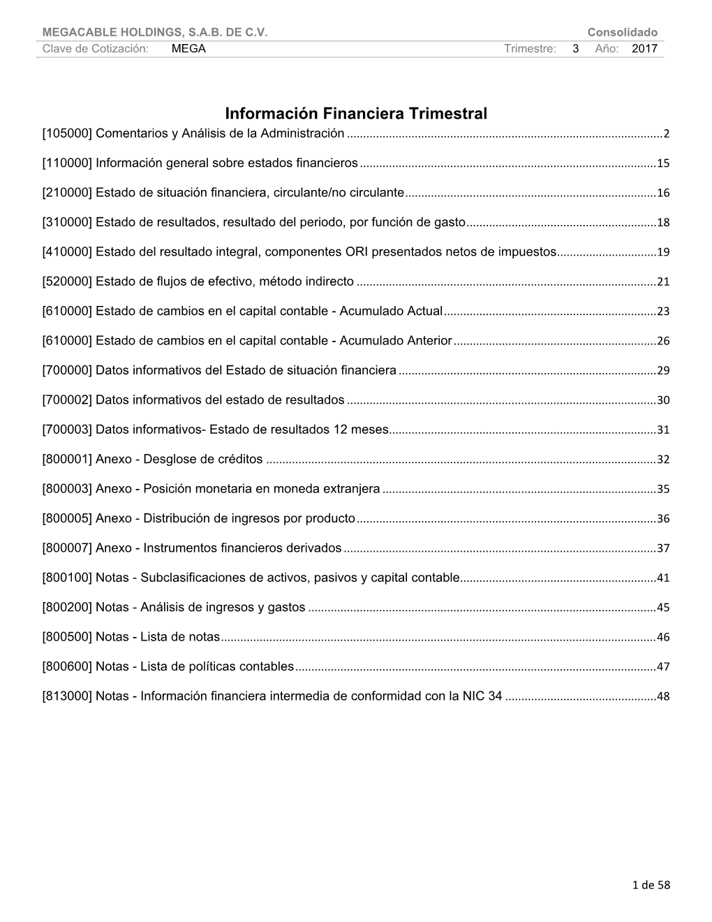 Información Financiera Trimestral [105000] Comentarios Y Análisis De La Administración