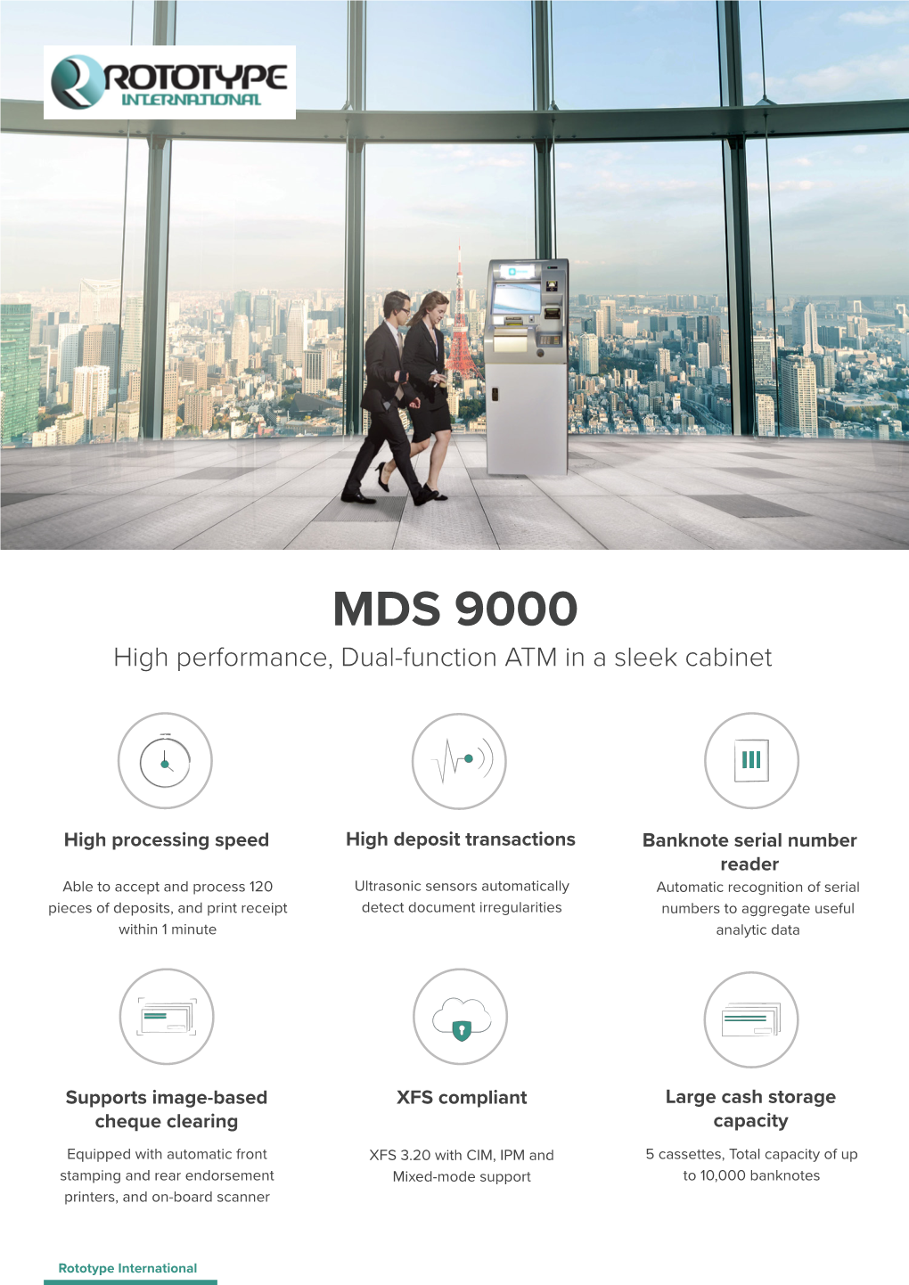 MDS 9000 High Performance, Dual-Function ATM in a Sleek Cabinet