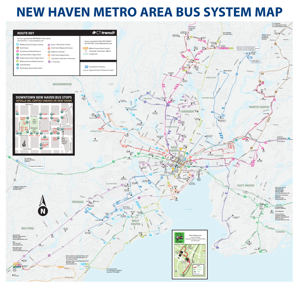 DOWNTOWN NEW HAVEN BUS STOPS COMMUNITY PINE ROCK M of ART C E CENTER O5 R P.C