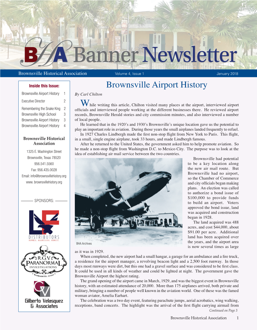 Brownsville Airport History