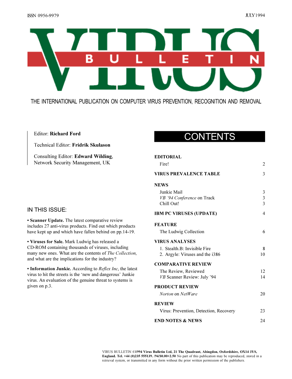 Virus Bulletin, July 1994
