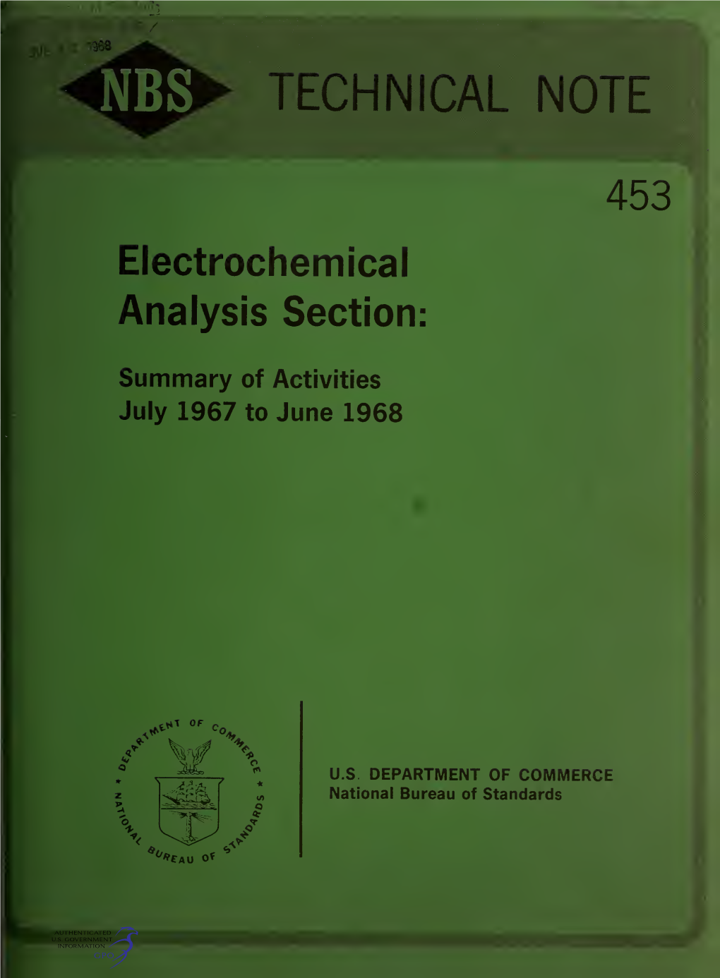 Electrochemical Analysis Section