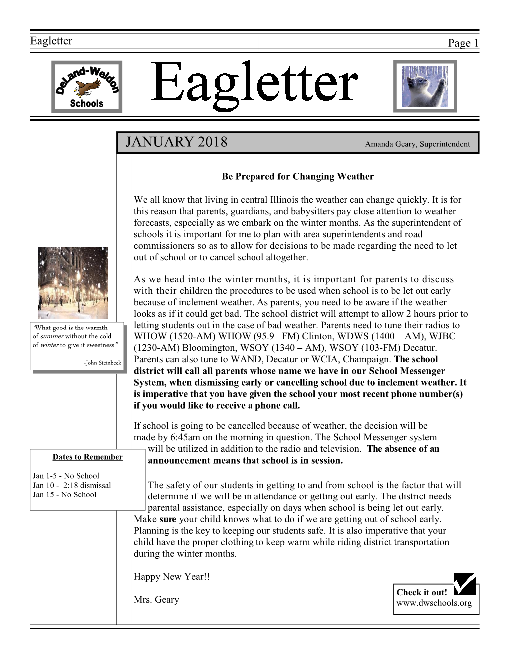 Eagletter JAN Draft.Pub