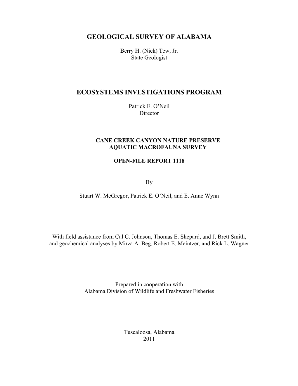 Bear Creek Sedimentation Analysis