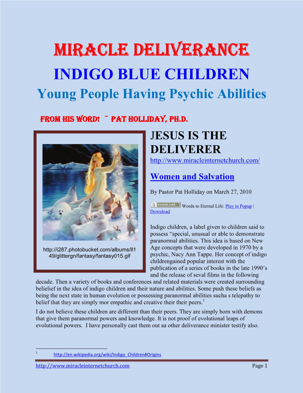 03-29-10 Indigo Blue Children and Psychic Abilities