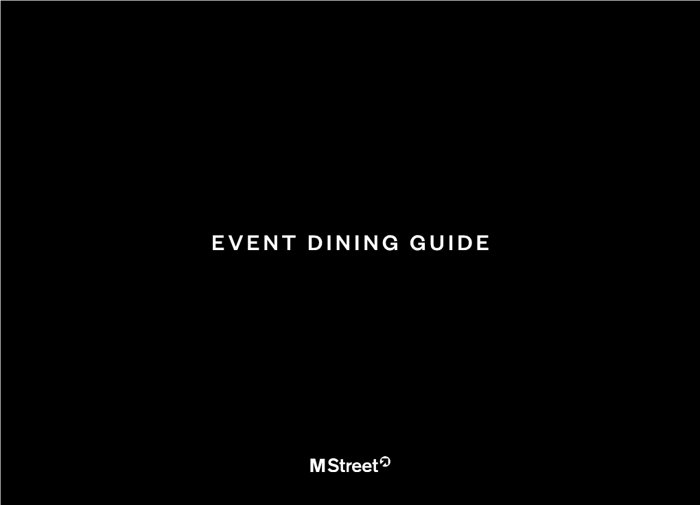 EVENT DINING GUIDE CONCEPTS Kayne Prime ONE DESTINATION