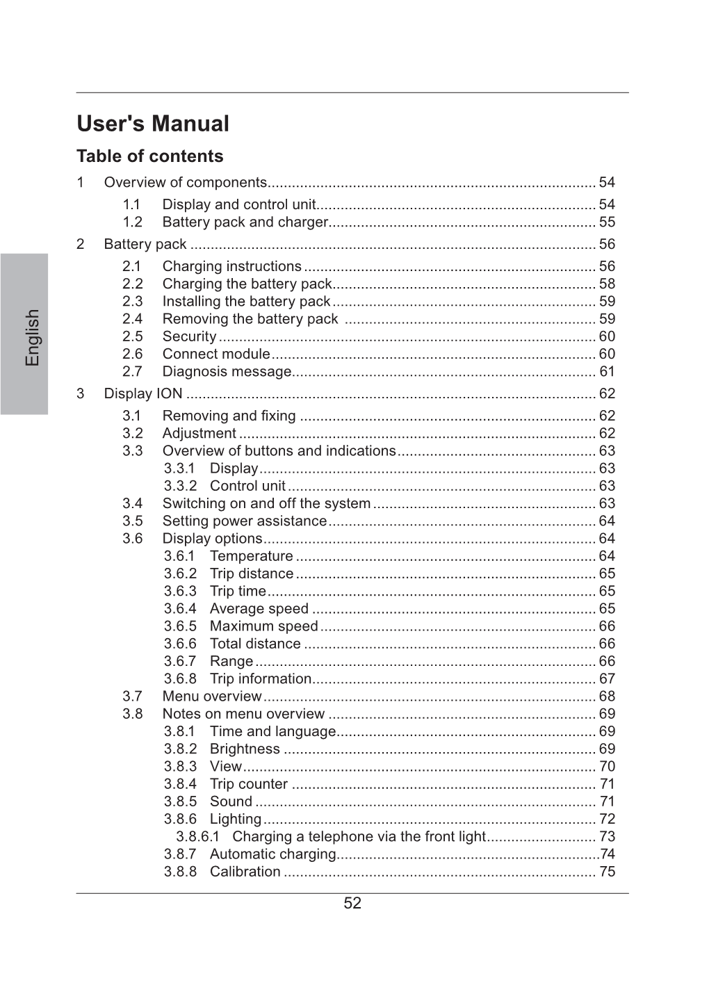 User's Manual Table of Contents 1 Overview of Components