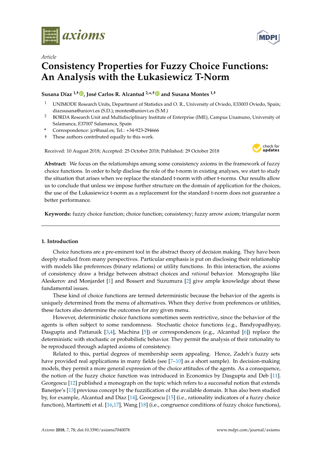 Consistency Properties for Fuzzy Choice Functions: an Analysis with the Łukasiewicz T-Norm