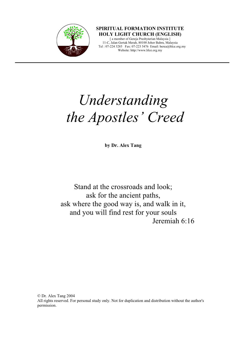 The Apostles' Creed