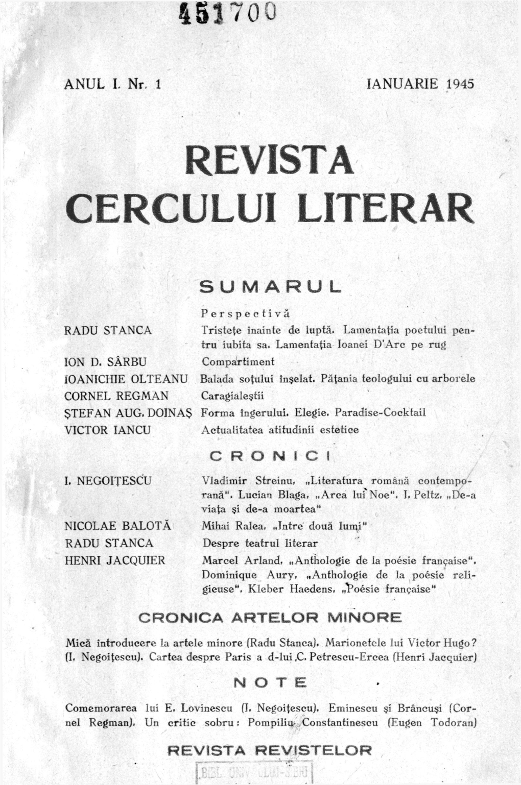 Revista Cercului Literar