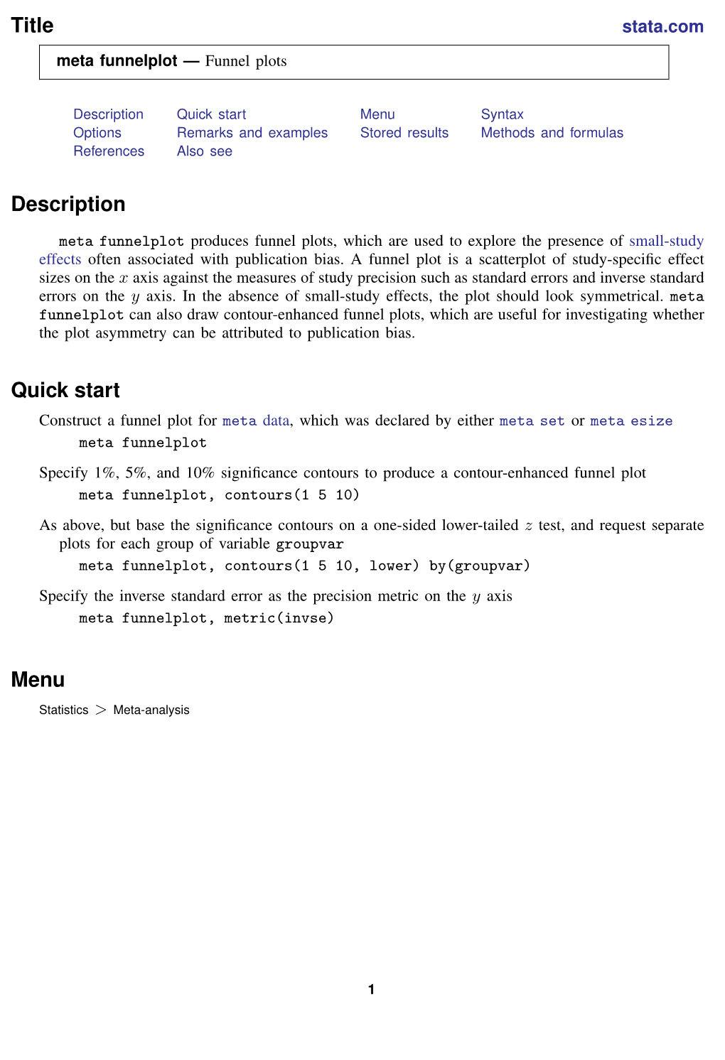 Meta Funnelplot — Funnel Plots