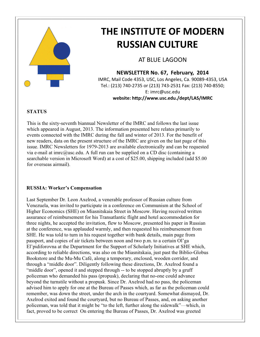 The Institute of Modern Russian Culture