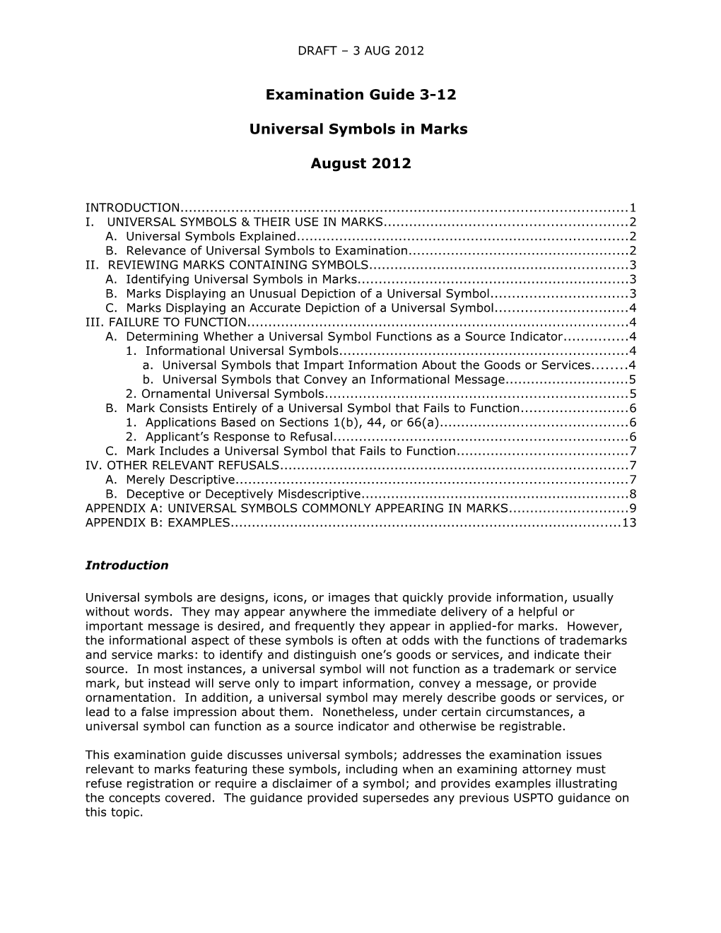 Examination Guide 3-12