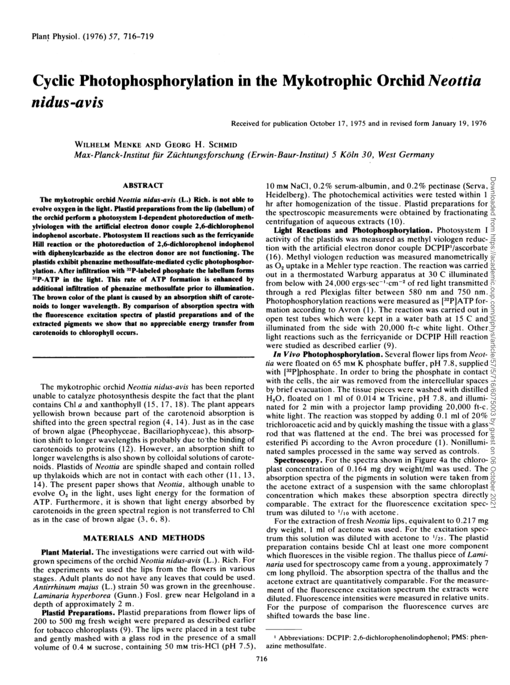 Cyclic Photophosphorylation Inthe