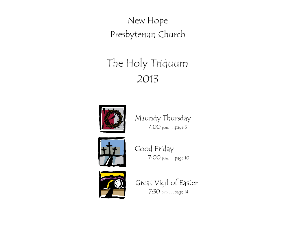 The Holy Triduum 2013