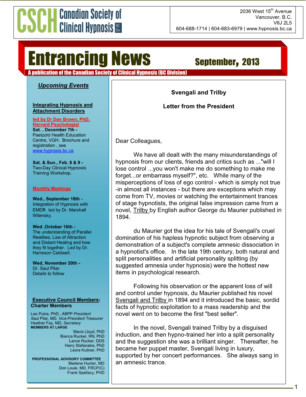 Entrancing News September, 2013