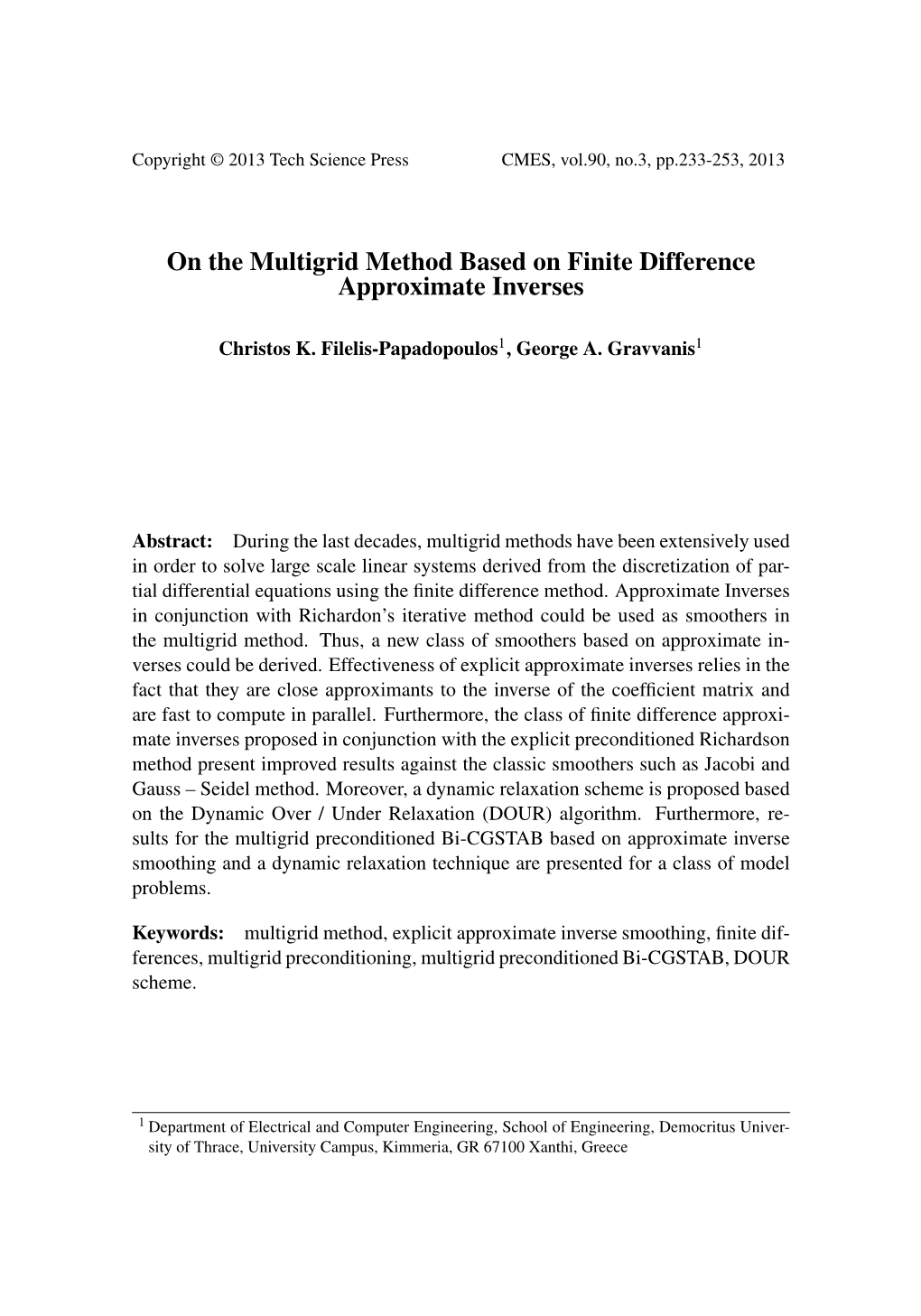 On the Multigrid Method Based on Finite Difference Approximate Inverses