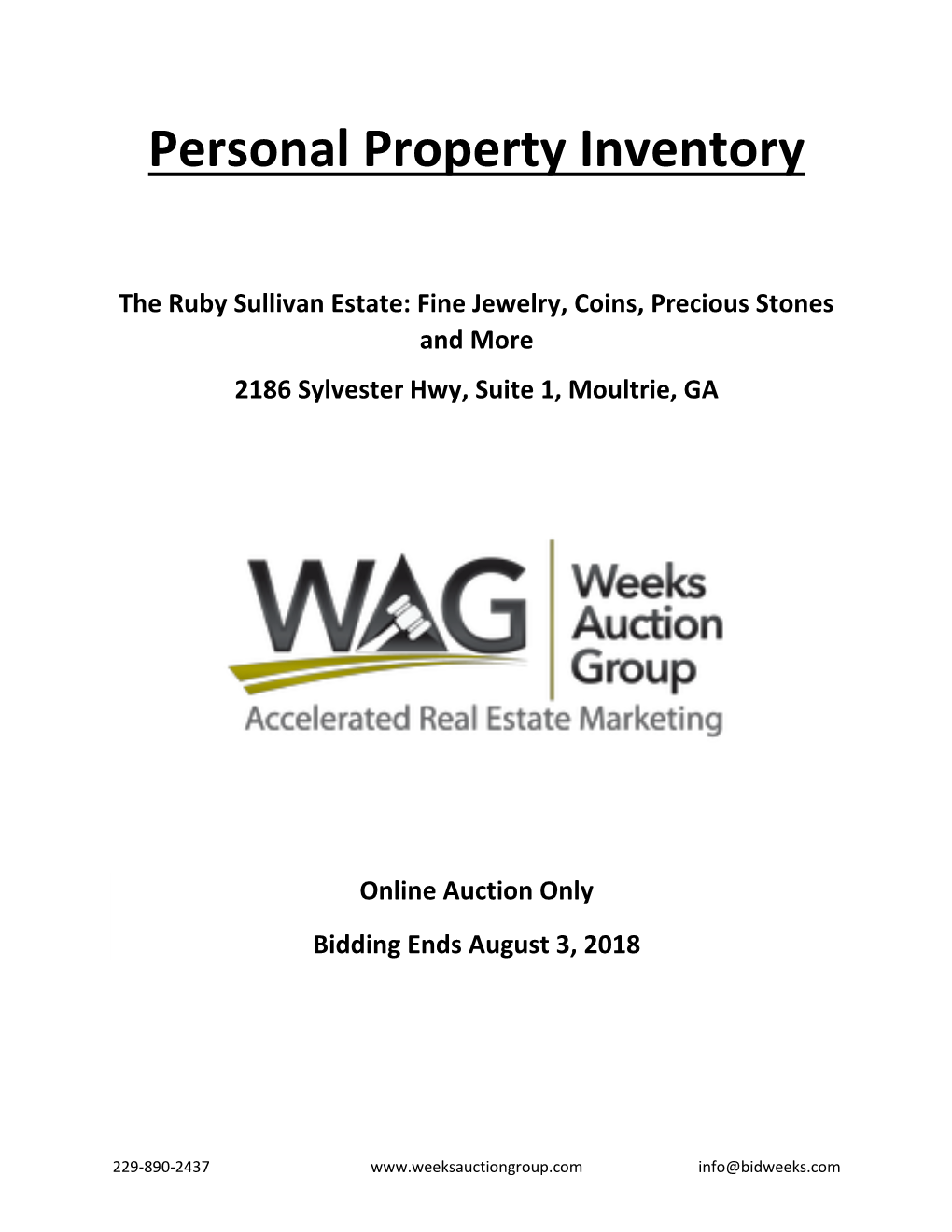 Personal Property Inventory