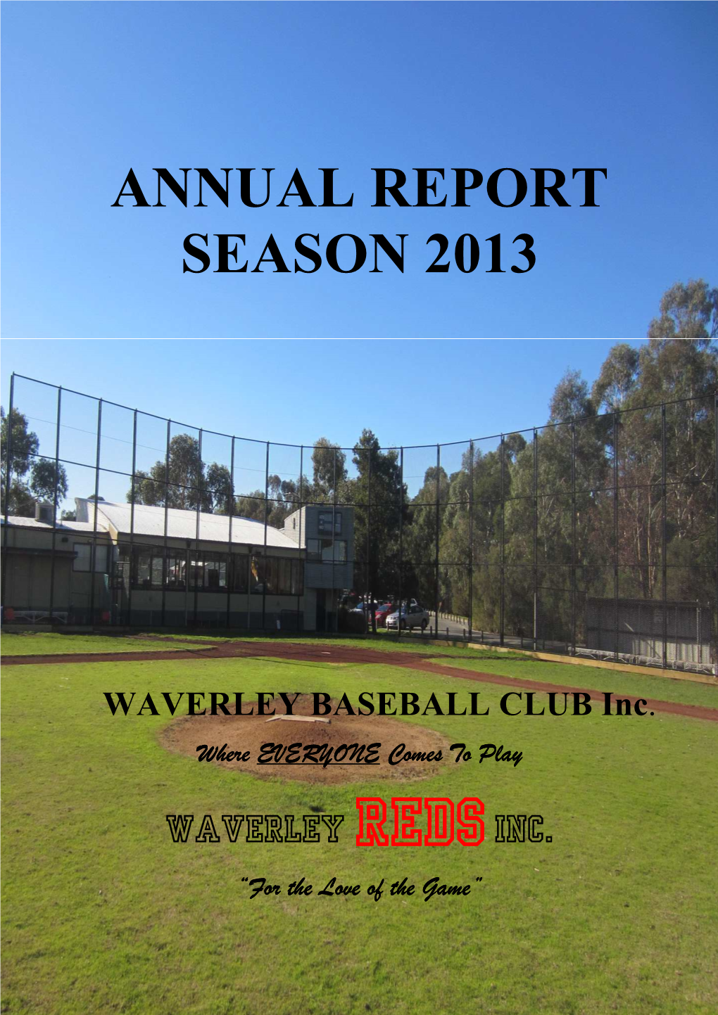 ANNUAL REPORT Front Cover 2013