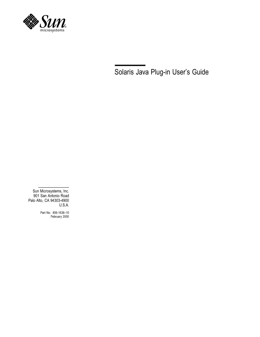 Solaris Java Plug-In User's Guide