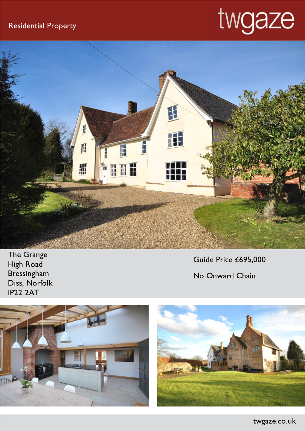 Residential Property the Grange High Road Bressingham Diss, Norfolk