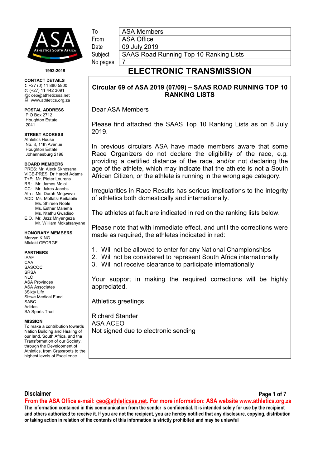 Circular 69 of ASA 2019 07.09 – SAAS ROAD RUNNING TOP 10