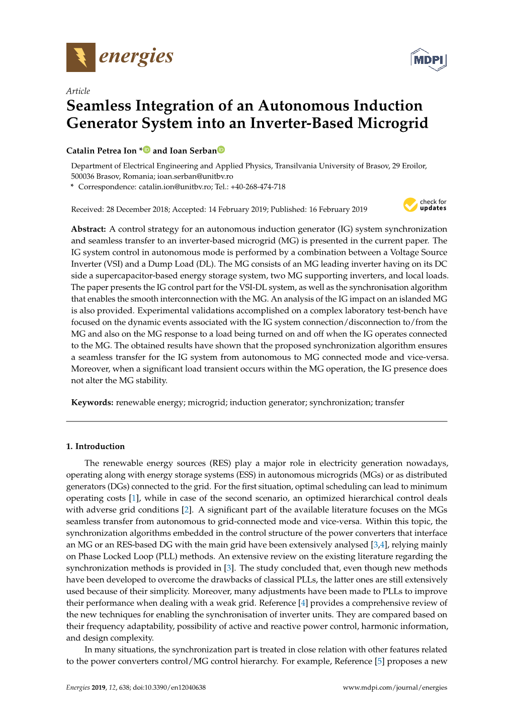 Seamless Integration of an Autonomous Induction Generator System Into an Inverter-Based Microgrid