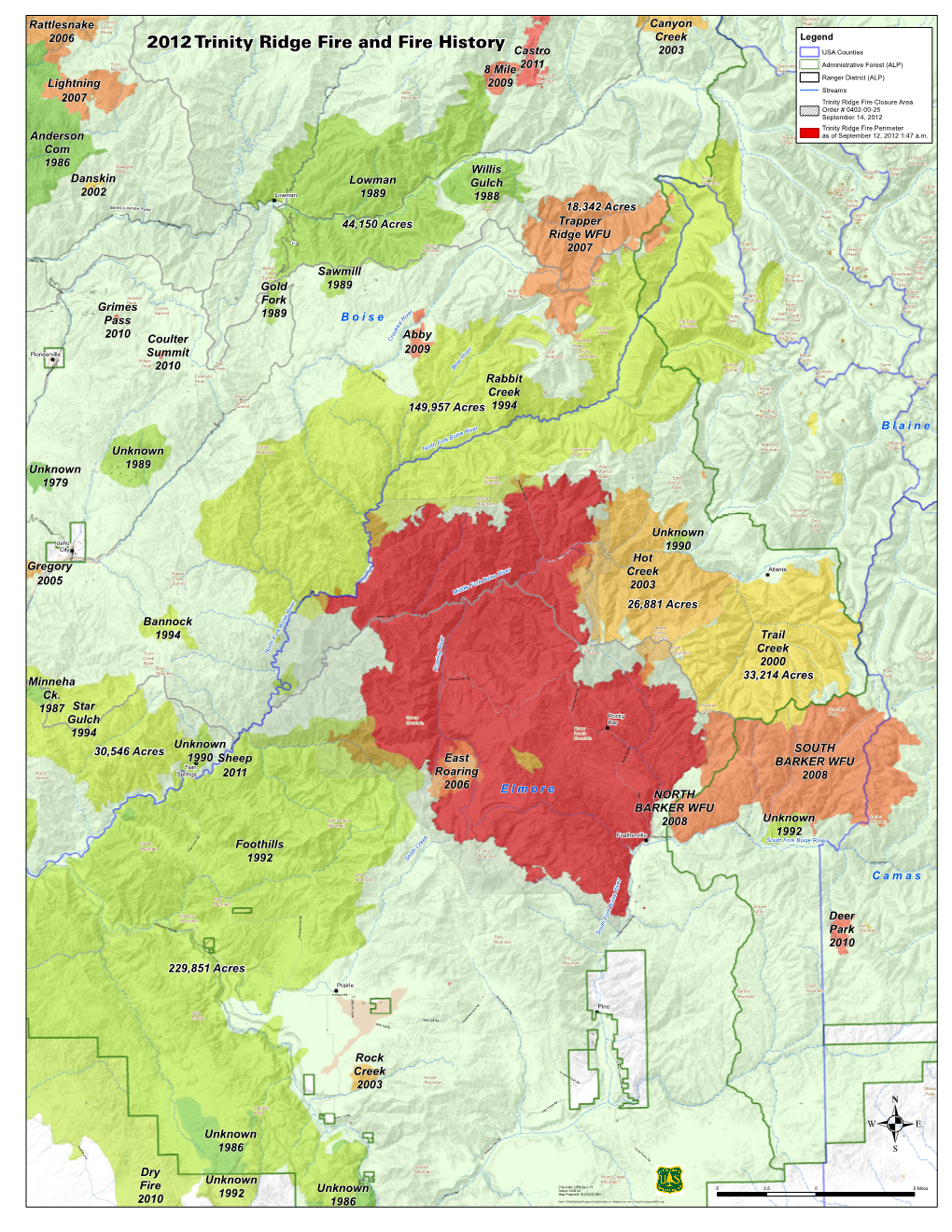 2012 Trinity Ridge Fire and Fire History