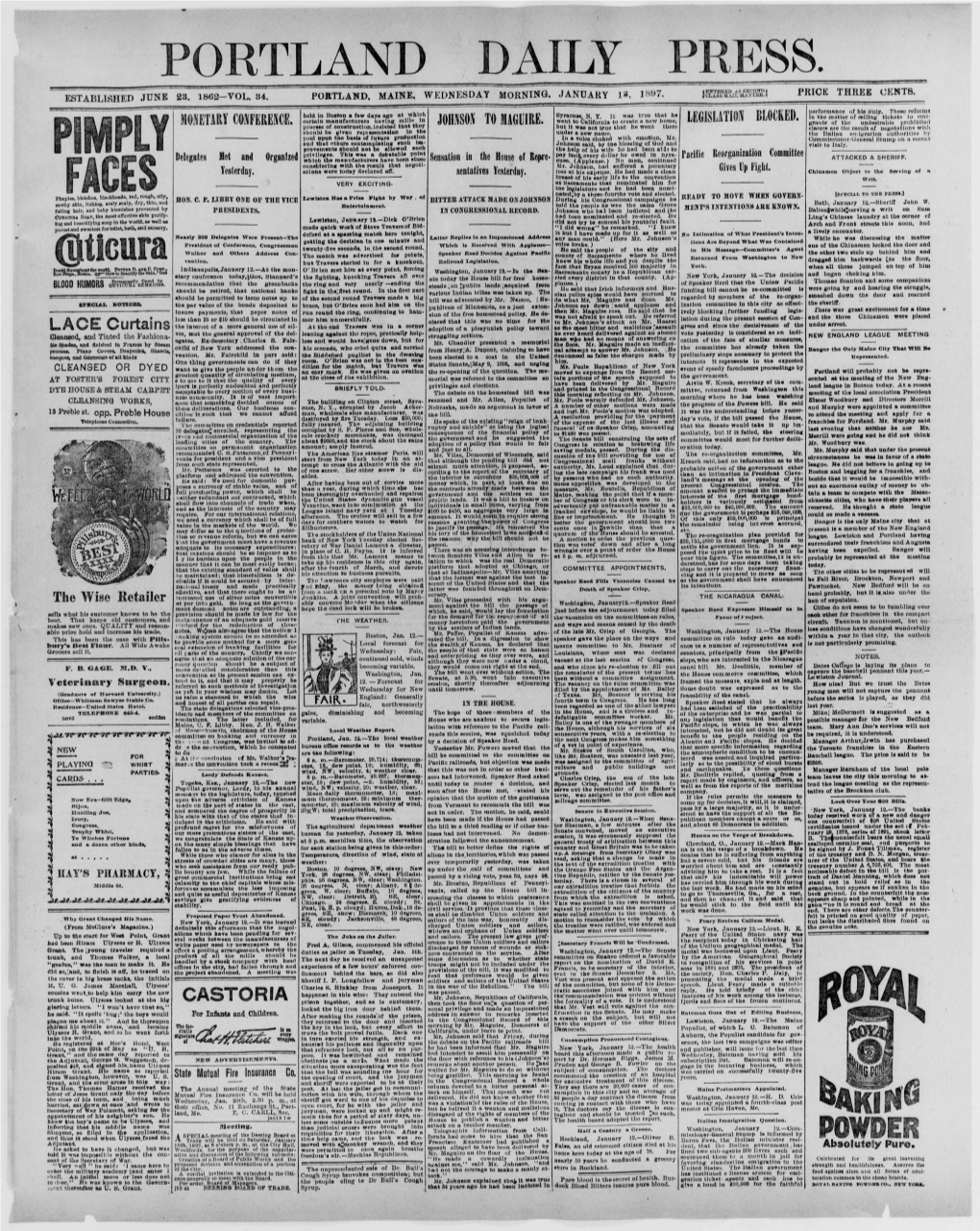 Portland Daily Press: January 13, 1897