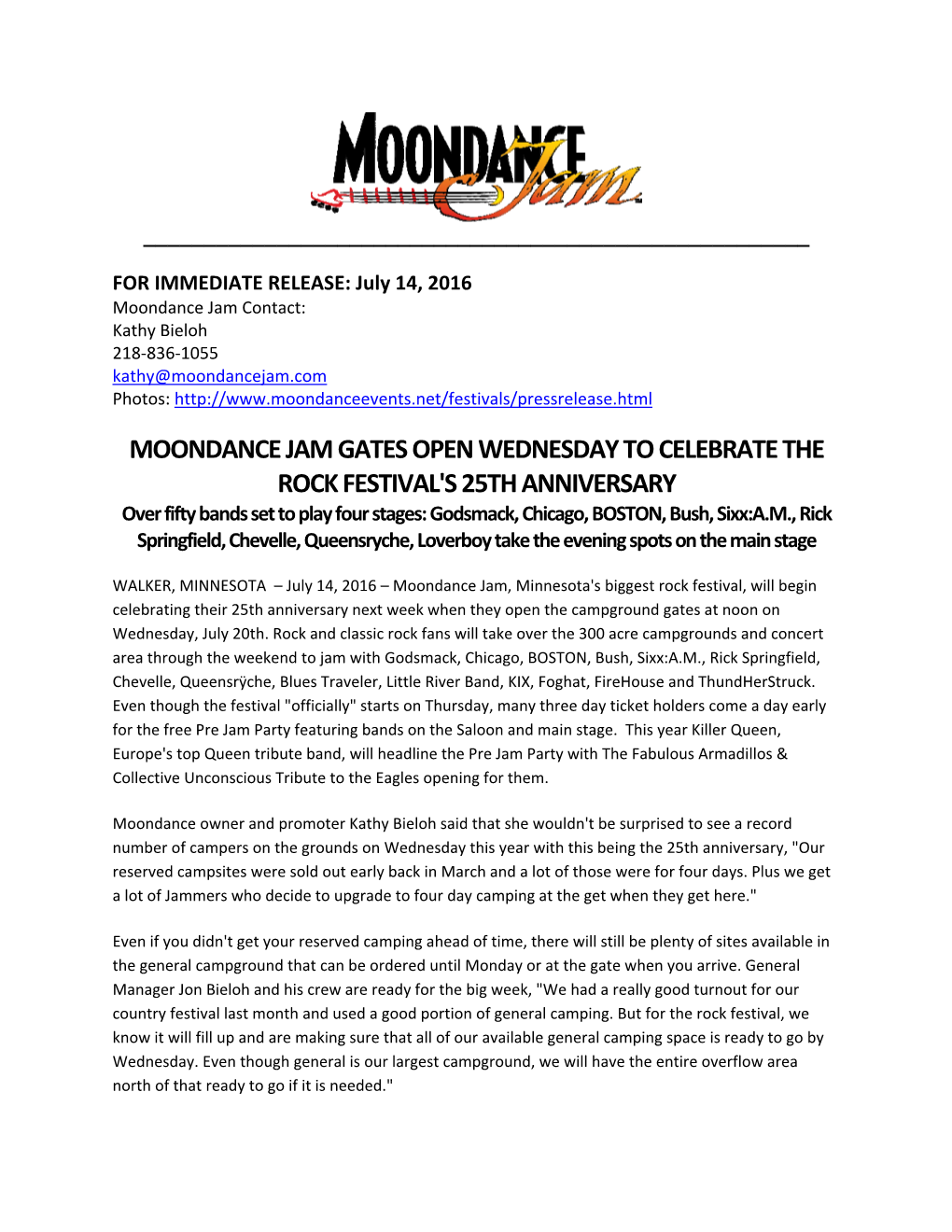 Moondance Jam Gates Open Wednesday to Celebrate