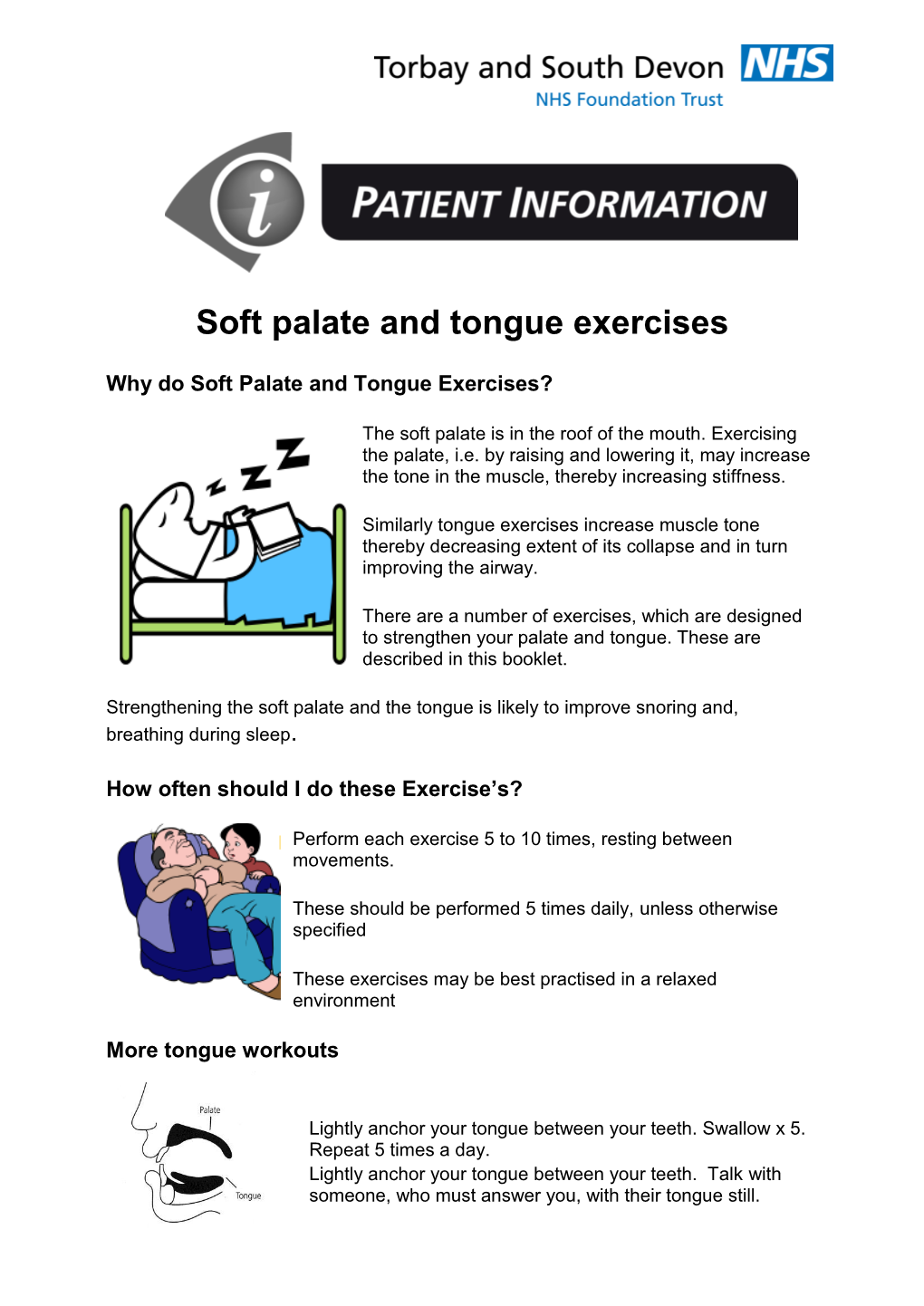 Soft Palate and Tongue Exercises