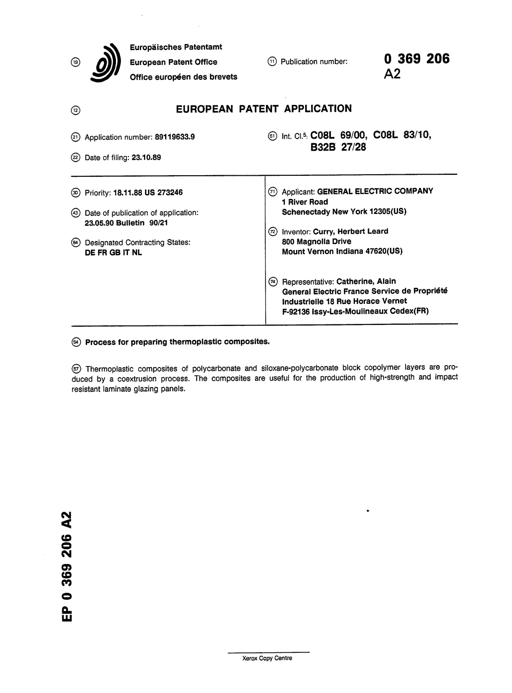 Process for Preparing Thermoplastic Composites