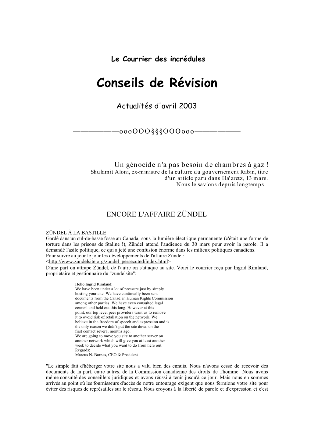 Conseils De Révision