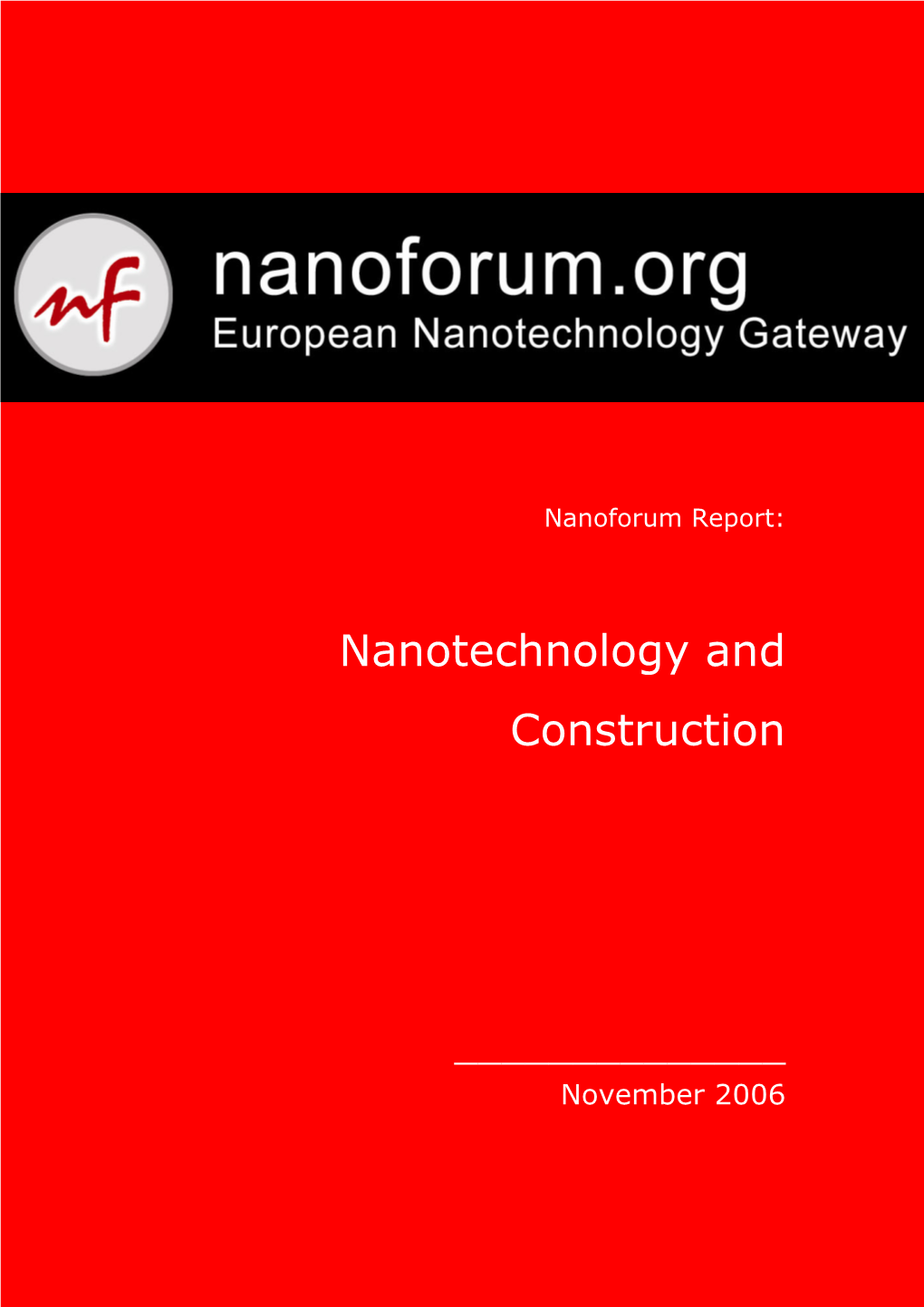 Nanotechnology and Construction