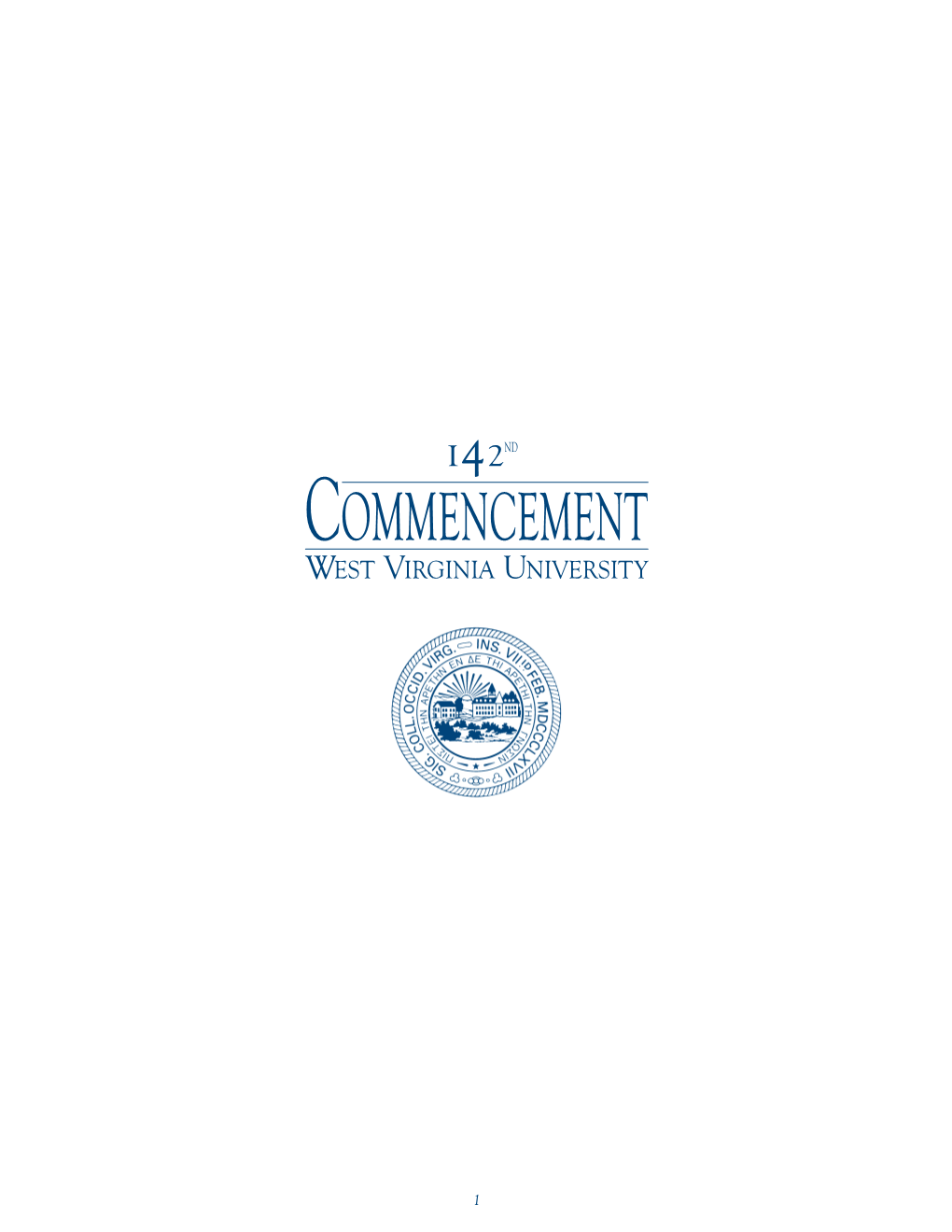 WVU Commencement Program