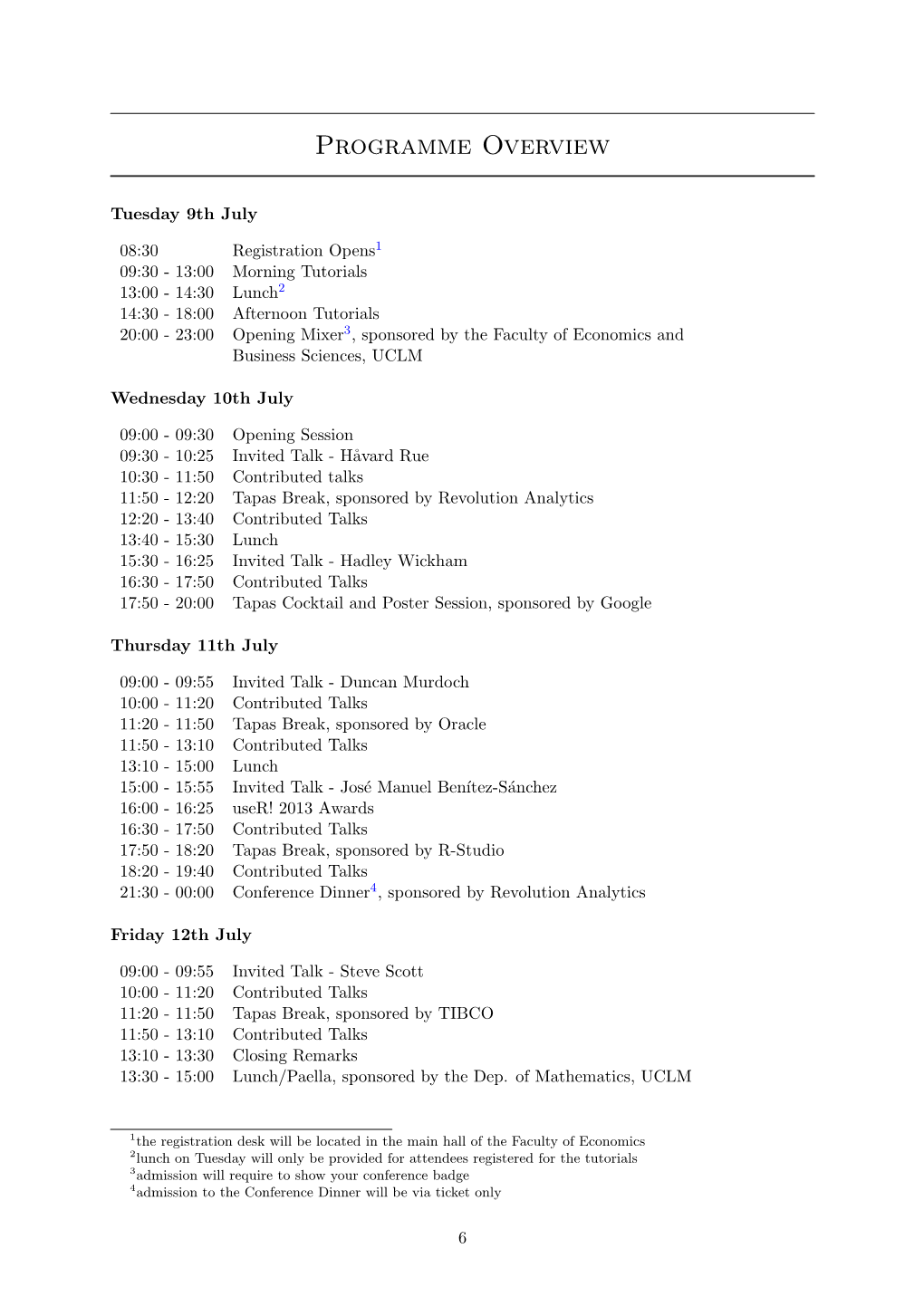 Programme Overview