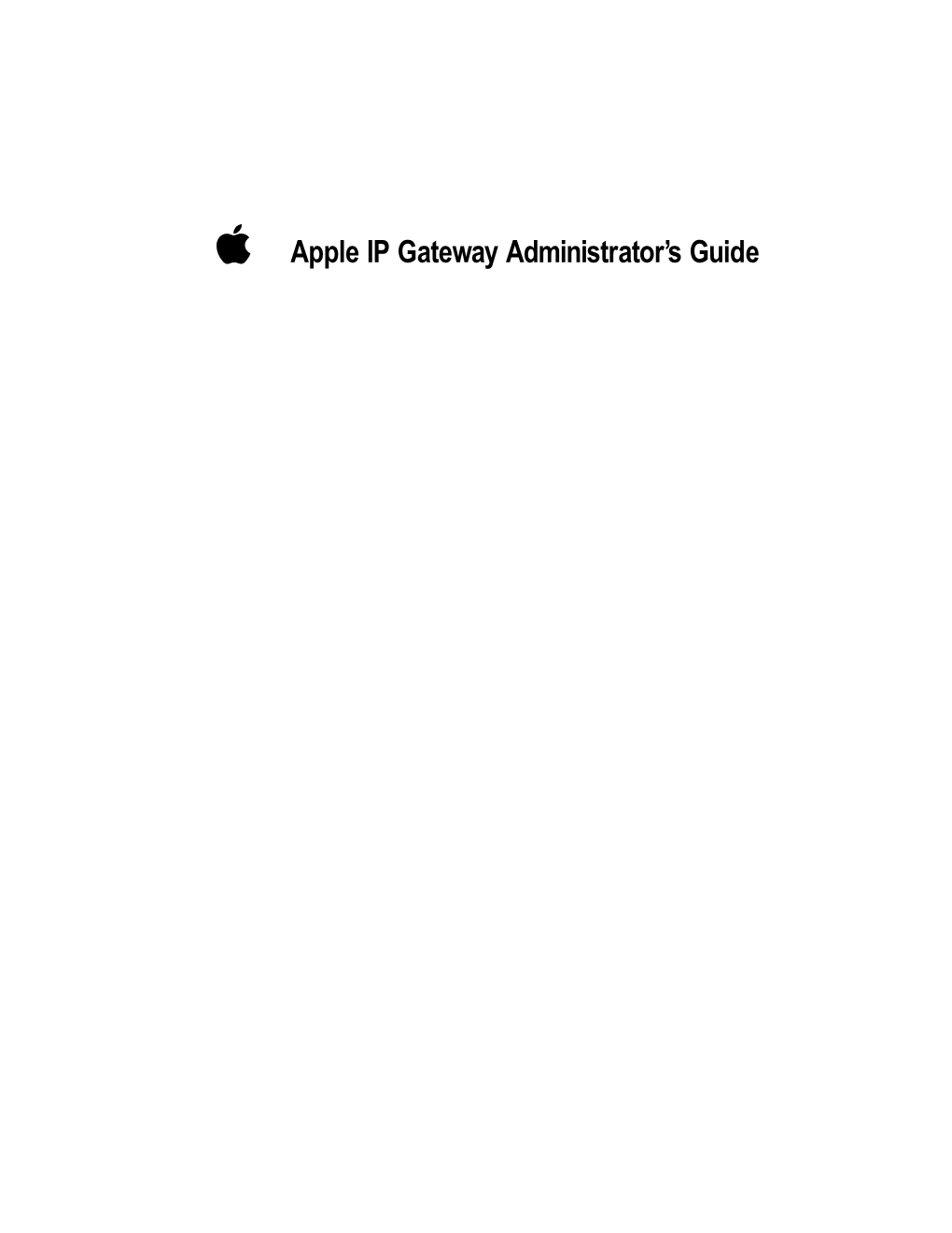 K Apple IP Gateway Administrator's Guide