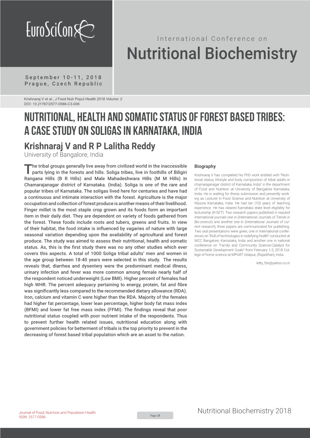 Nutritional Biochemistry