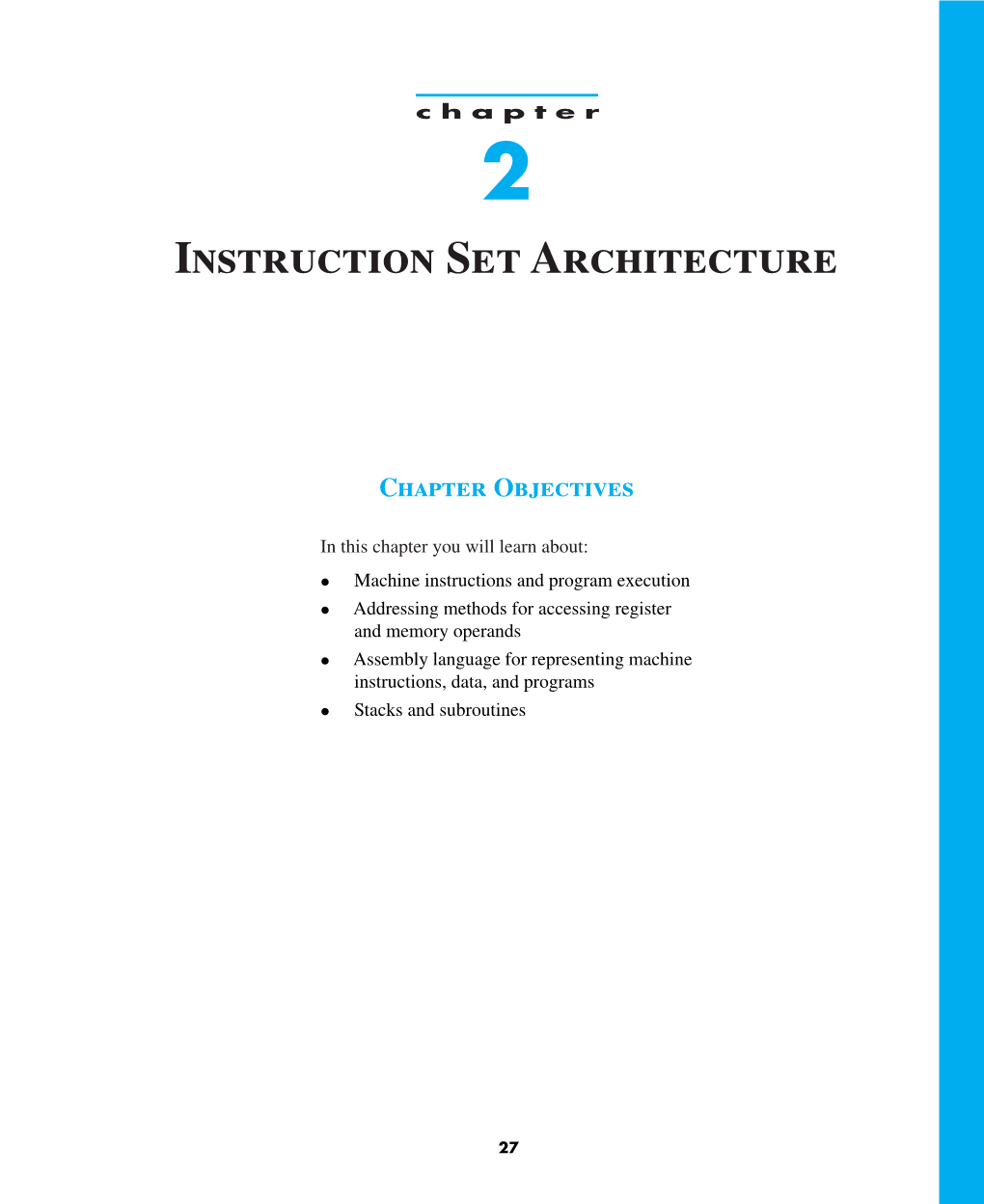 Instruction Set Architecture