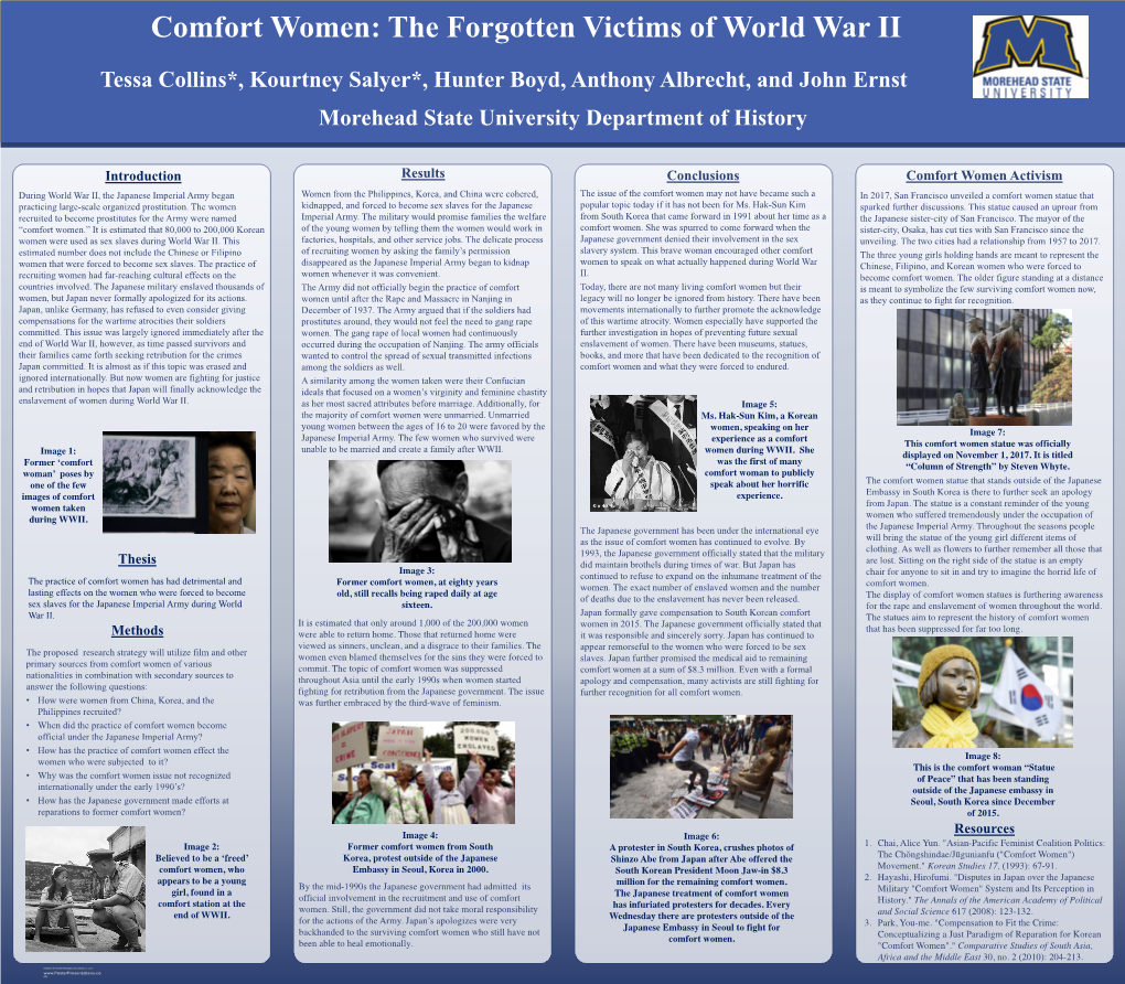 Comfort Women: the Forgotten Victims of World War II