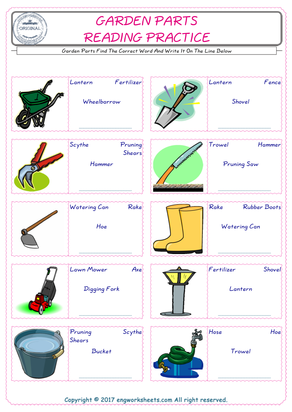 GARDEN PARTS Picture Dictionary Yazar Buraya