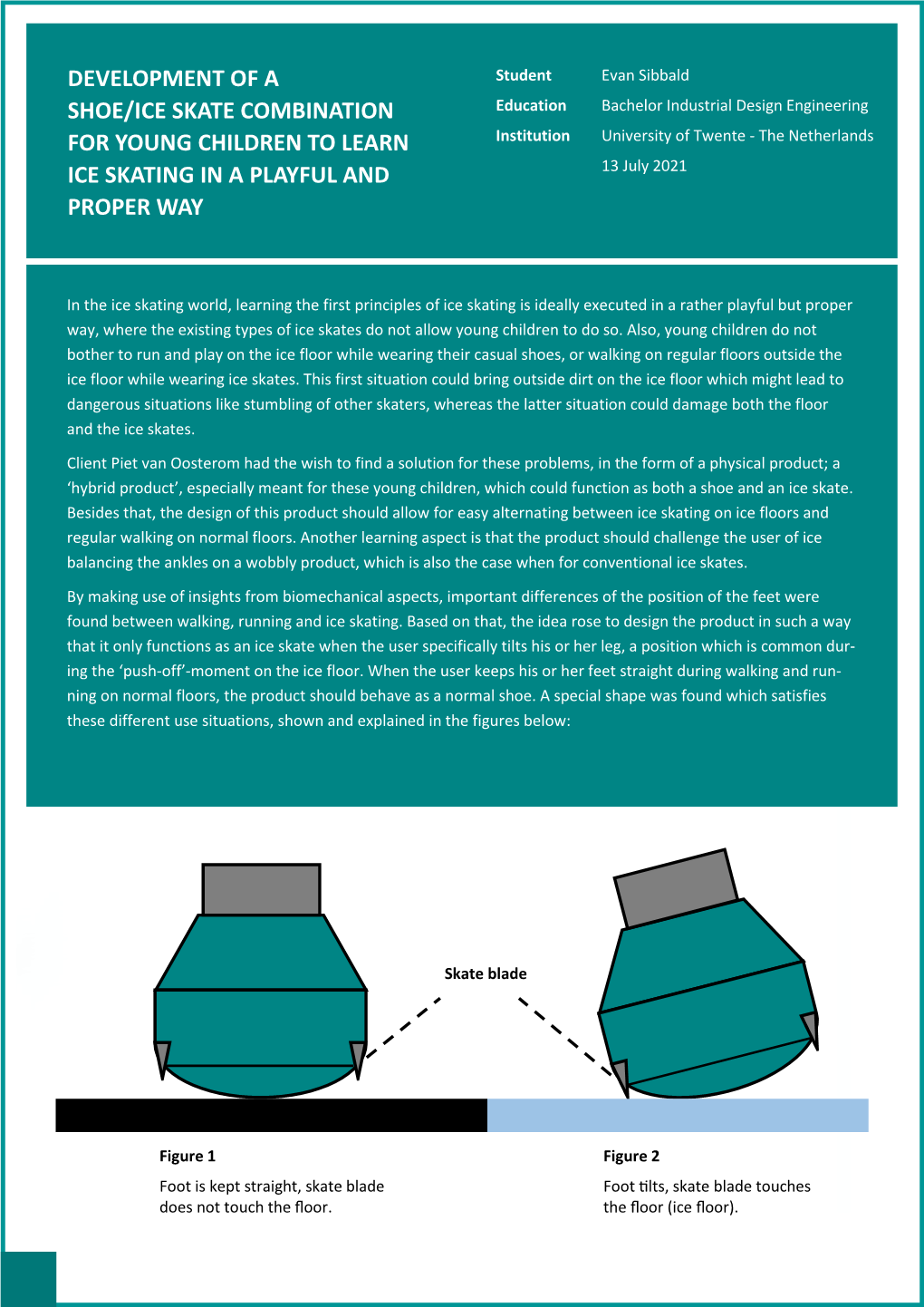 Development of a Shoe/Ice Skate Combination for Young Children To