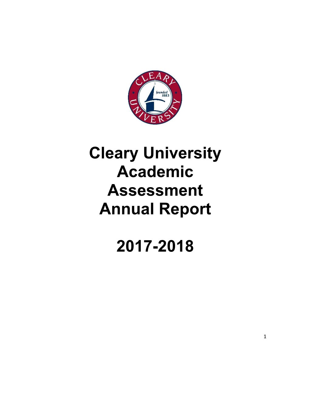 Cleary University Academic Assessment Annual Report 2017