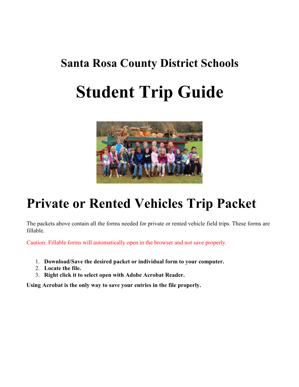 Student Trip Guide