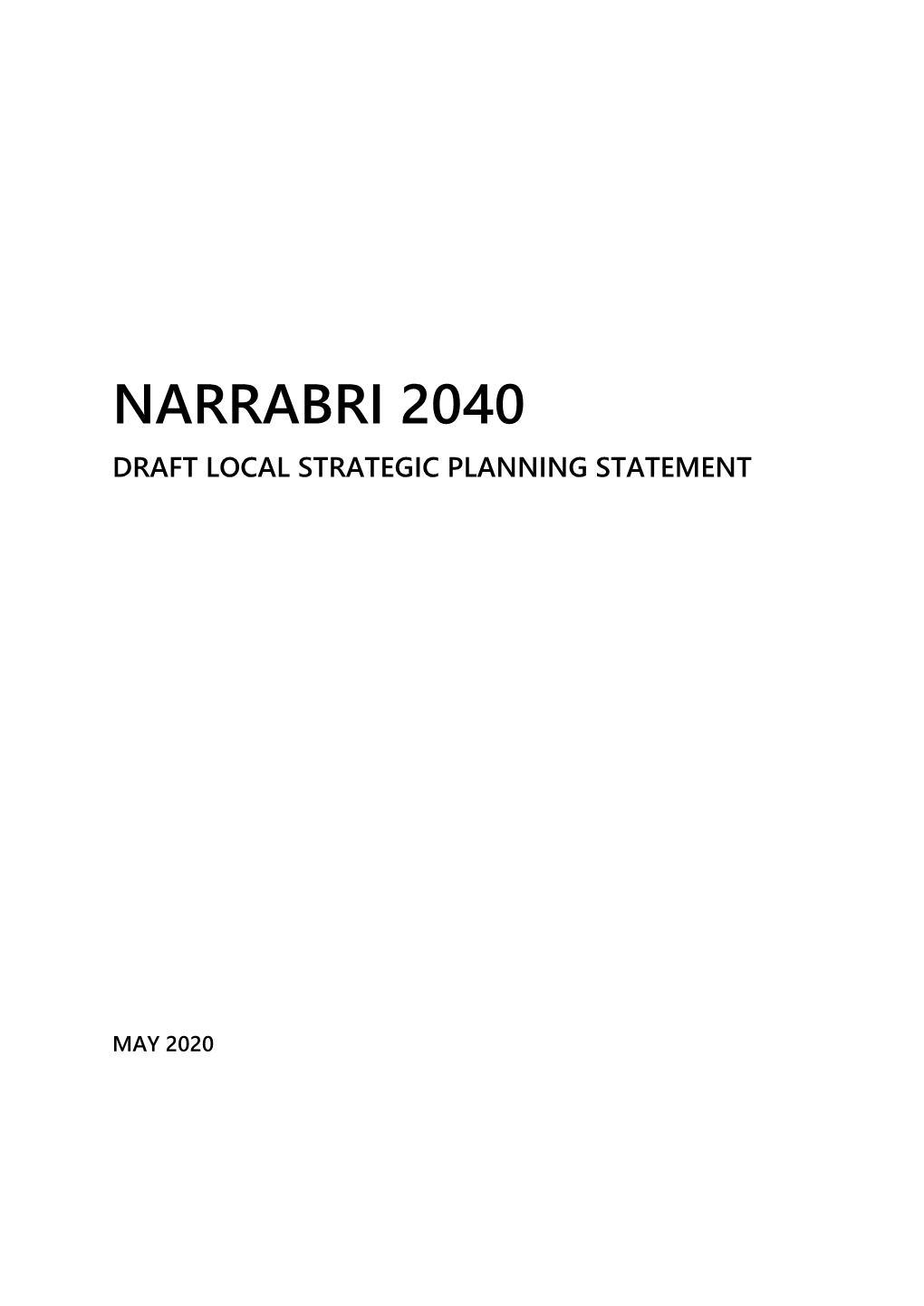 Narrabri 2040 Draft Local Strategic Planning Statement