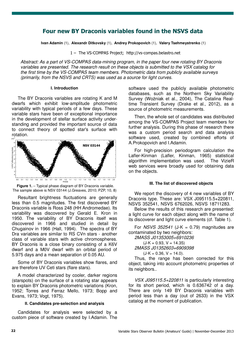 Four New by Draconis Variables Found in the NSVS Data