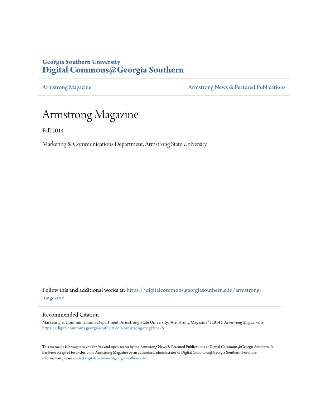 Armstrong Magazine Armstrong News & Featured Publications